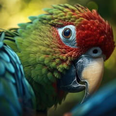Fototapeta premium Parrot, Wildlife Photography, Generative AI