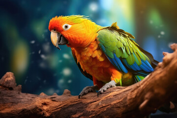 Obraz premium Parrot, Wildlife Photography, Generative AI