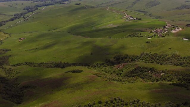Celle Sull Rigo Tuscany green fields in spring