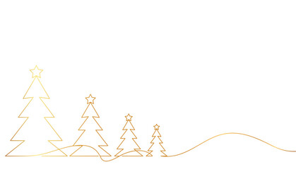 christmas tree illustration line art style vector eps 10