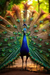 Fotobehang Peacock, Wildlife Photography, Generative AI © Vig