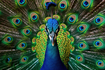 Obraz premium Peacock, Wildlife Photography, Generative AI