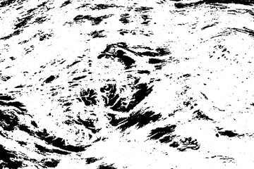 Grunge black texture on white background (Vector). Use for decoration, aging or old layer