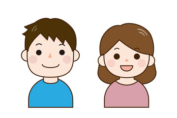 男女のイラスト素材