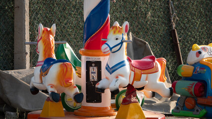 Carousel Horses on carnival Merry Go Round © Arda ALTAY