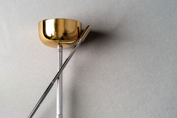 A Brass-Colored Extendable Buddhist inverted Bell