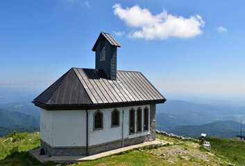 Shelter for tourists in the Julian Alps, Austria