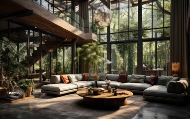 Fototapeta premium Modern farmhouse interior design.