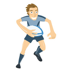 Fototapeta na wymiar Rugby man player. Vector illustration.