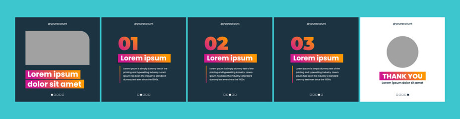 carousel layout template for social media posts © Rozin