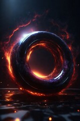 Realistic Universe Ring, abstract background