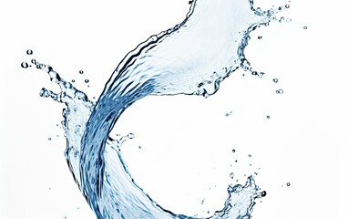 Water splash isolated on white.
