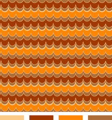 Scallops Coordinate Vector Seamless Repeating Pattern