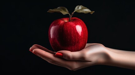 apple in hand
