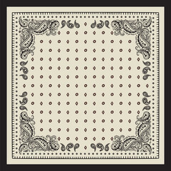 Ornamental paisley graphic for bandana or any design