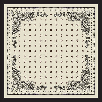 Ornamental paisley graphic for bandana or any design