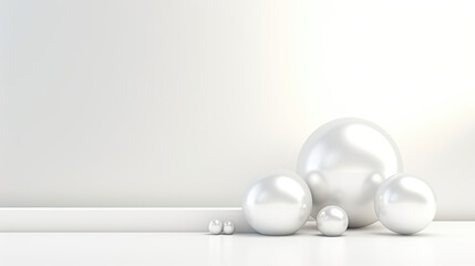 Gray balls background for product showcase