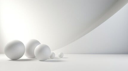 Gray balls background for product showcase
