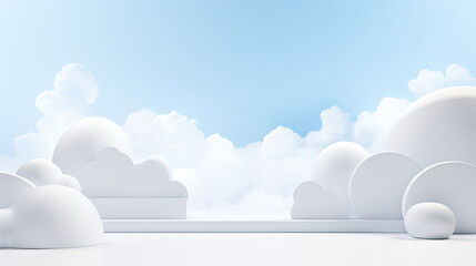 Clouds background for product showcase