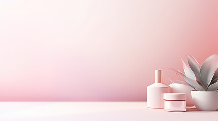 Fototapeta na wymiar Pink background for product showcase