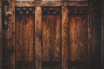 Foto auf Acrylglas Alte Türen A wooden door close up, texture