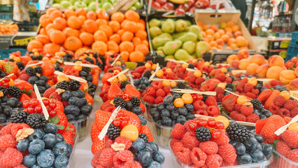 fresh colorful fruit close-up view