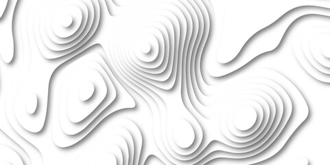 Fototapeta premium Abstract wavy line 3d paper cut white background. White paper cut white background. Abstract realistic papercut decoration textured with wavy layers and shadow. Abstract realistic papercut decoration 