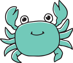 笑顔のカニさん単色