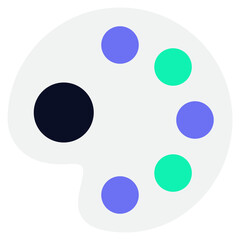 Paint Palette Icon Illustration