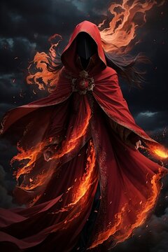 "Red Cloak" is a striking and captivating garment that stands out with its vibrant crimson hue. This cloak, often made from luxurious and soft fabrics, wraps its wearer in an air of mystery and allure