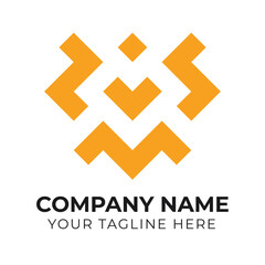 Corporate modern abstract minimalist business logo design template