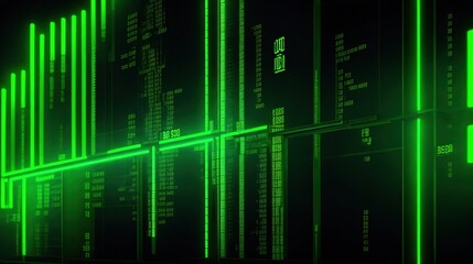 Fototapeta premium green binary code