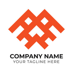 Corporate abstract minimalist business logo design template