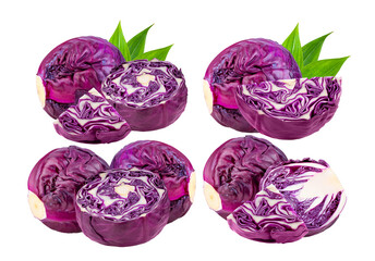 red cabbage isolated on transparent png