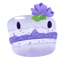  purple flower macaron