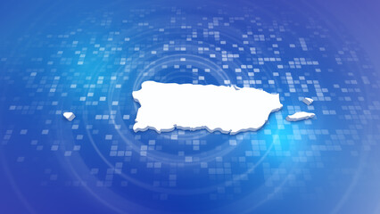 Puerto Rico 3D Map on Minimal Corporate Background
Multi Purpose Background with Ripples and Boxes with 3D Country Map
Useful for Politics, Elections, Travel, News and Sports Events

