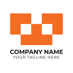 Obraz premium Modern corporate monogram minimalist business logo design template