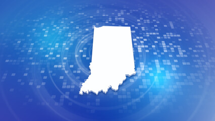 Indiana State (USA) 3D Map on Minimal Corporate Background
Multi Purpose Background with Ripples and Boxes with 3D State Map
Useful for Politics, Elections, Travel, News and Sports Events