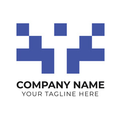 Obraz premium Modern monogram minimalist business logo design template