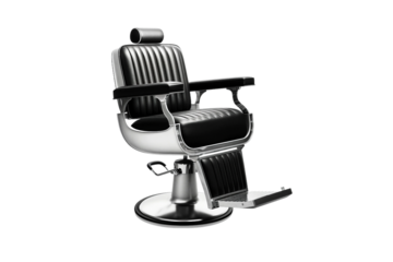 Barber chair wita classic design. isolated object, transparent background