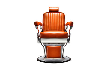Fototapeta premium Barber chair wita classic design. isolated object, transparent background
