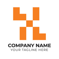 Corporate monogram minimalist business logo design template