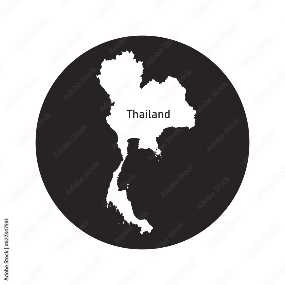 Wall mural Thailand map icon