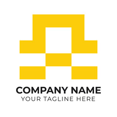 Corporate monogram minimalist business logo design template