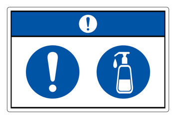 Notice Wash Your Hand With Disinfectant Soap Symbol Sign, Vector Illustration, Isolate On White Background Label .EPS10