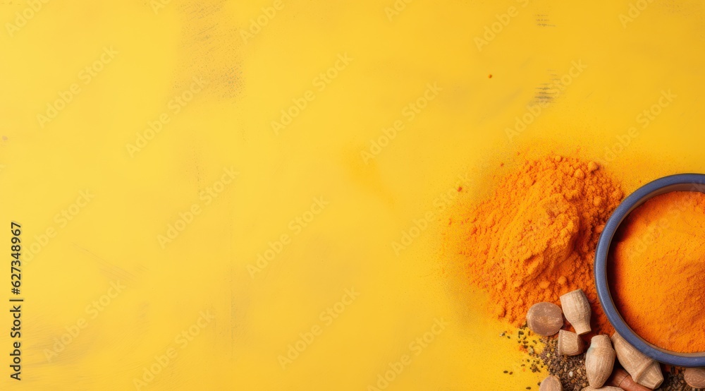 Wall mural turmeric background ,