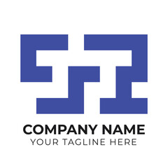 Fototapeta premium Corporate creative abstract monogram minimalist business logo design template