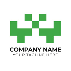 Obraz premium Corporate creative modern abstract monogram minimalist business logo design template