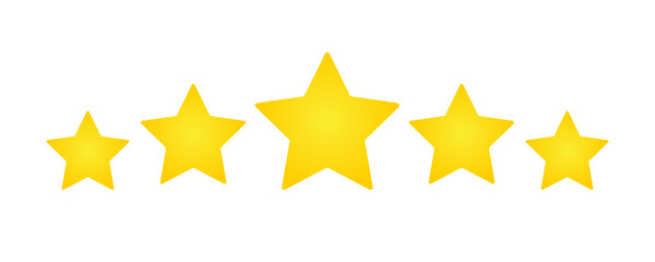 Five stars rating sign. Vector illustration