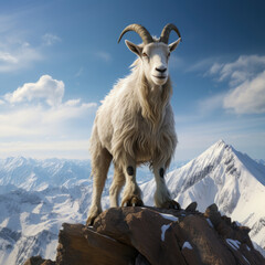 mountain goat on the mountain